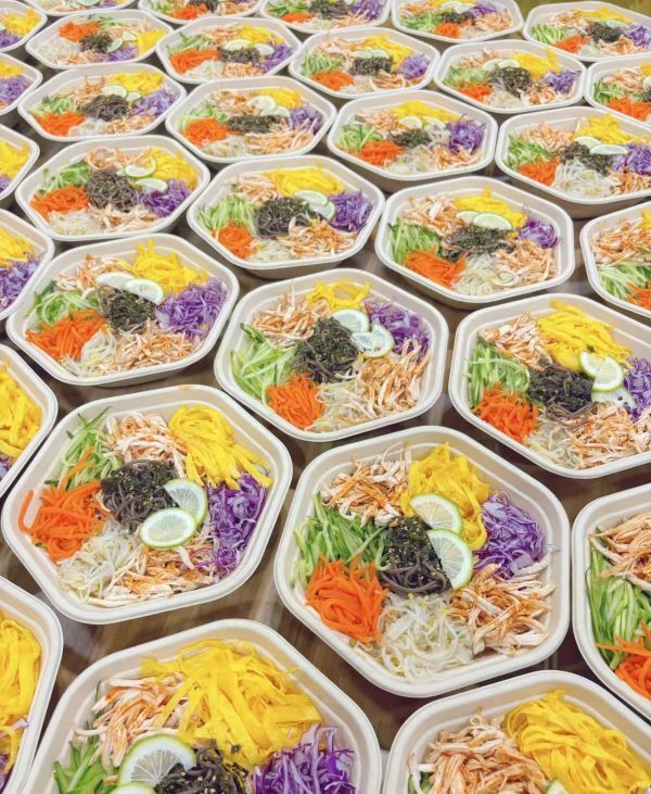 hexagonal bagasse salad bowl 1
