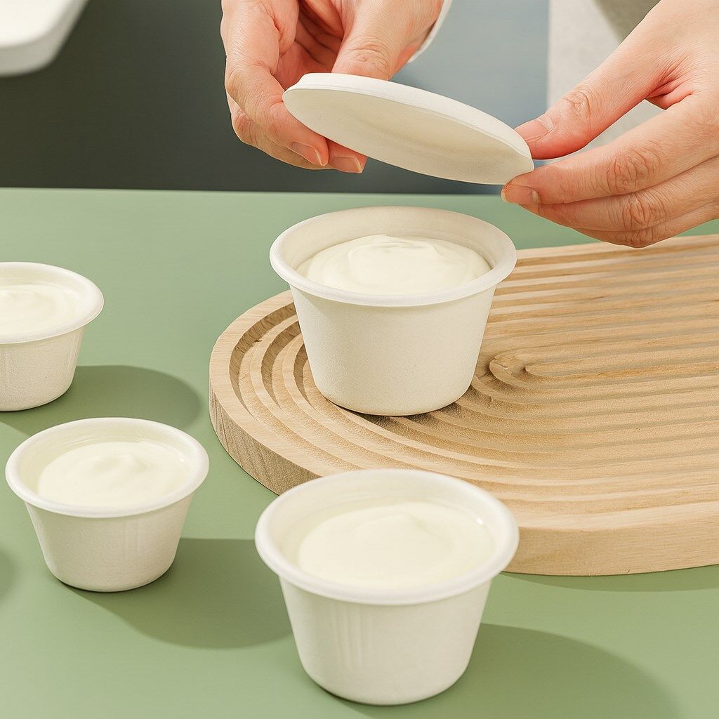 bagasse yogurt packaging