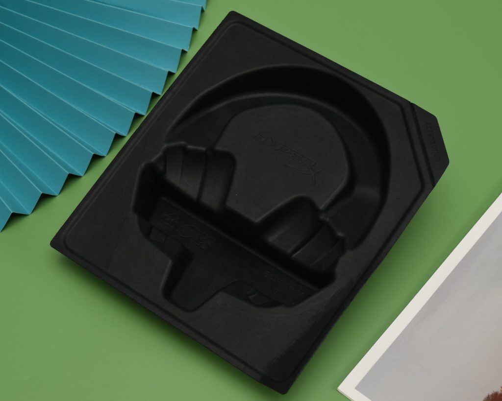 colored molded fiber packaging—electronics