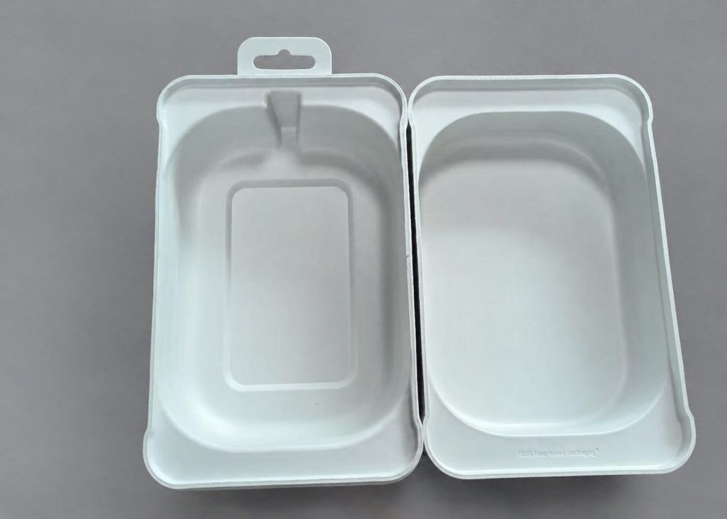 eco friendly molded pulp tray with hanging holes 1