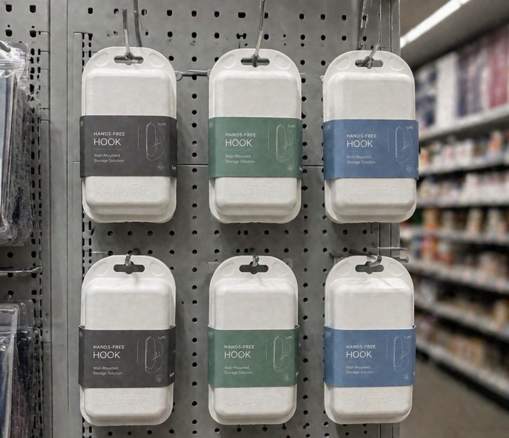 eco friendly molded pulp tray with hanging holes